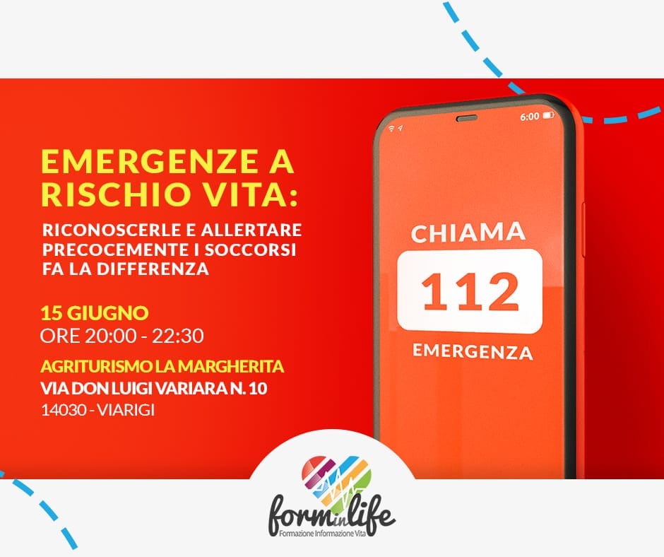 Viarigi | Emergenze a rischio vita: riconoscere e allertare precocemente i soccorsi fa la differenza