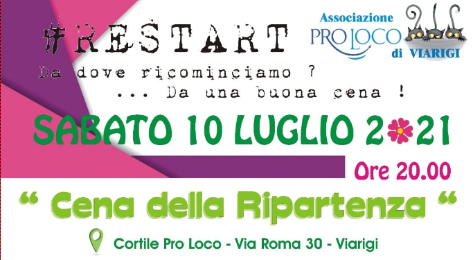 Viarigi | Cena della Ripartenza